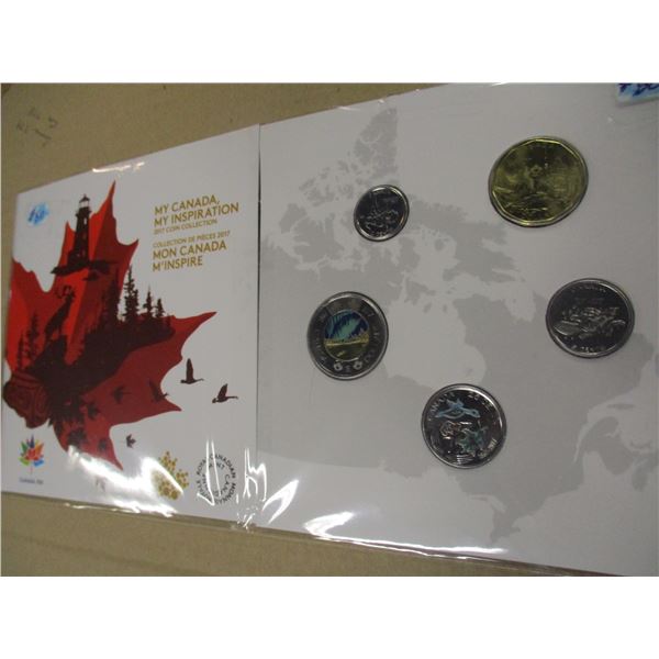2017 CANADA COIN COLLECTION (TOONIE COLORED & GLOW IN THE DARK)