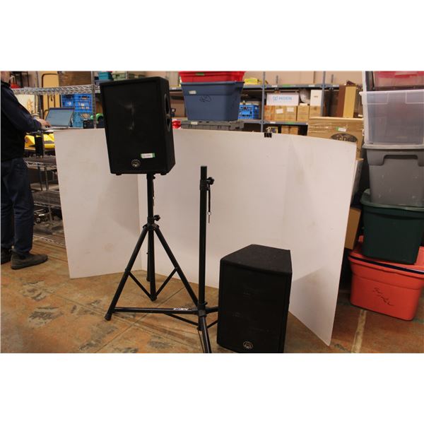 * (2) Wharfedale Pro Speakers, (2) Speaker Stands