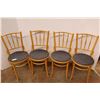 Image 1 : * (4) Wooden Chairs With Upholstered Seats
