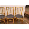 Image 3 : * (4) Wooden Chairs With Upholstered Seats