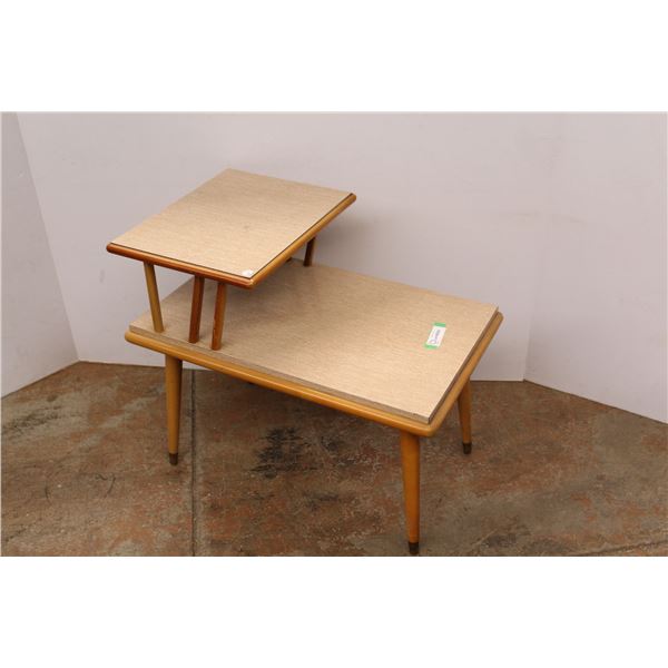 * 2-Tier MCM End Table - 16" x 26" x 24"