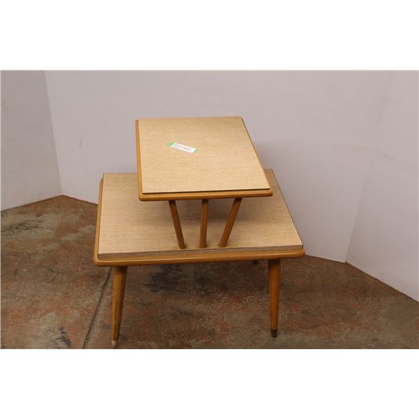 * 2-Tier MCM End Table - 16" x 22" x 23"