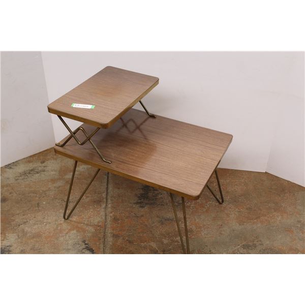 * 2-Tier MCM End Table - 17" x 24" x 23"