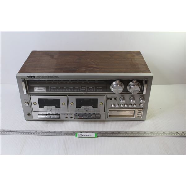 Yorx AM/FM Multiplex 8 Track Player Dual Cassette Recorder/Player