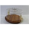 Image 4 : Wooden Cake Tray With Glass Cover