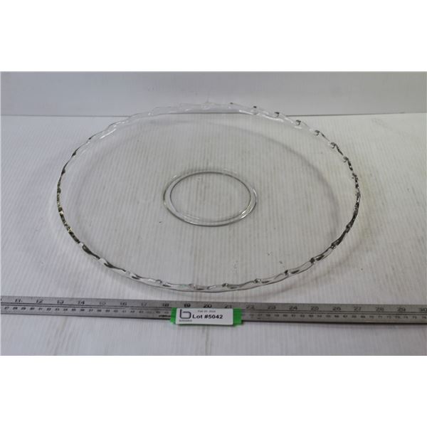 Large Round Glass Platter