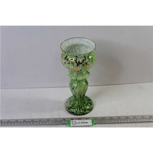 Spatter Glass Vase - Chipped on Top