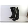 Image 1 : Pair of High Black Boots - Size 5.5