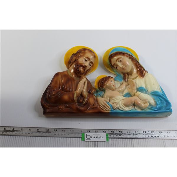 Religious Chalkware Wall Art - 17x12 