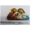Image 1 : Religious Chalkware Wall Art - 17x12"