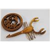 Image 3 : (8) Vintage Collectibles - Wooden & Metal Pieces
