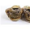 Image 4 : (1) Pair Vintage First Nations Moccasins - Beading is intact Size 9, Real Fur. Likely West Coast
