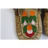 Image 6 : (1) Pair Vintage First Nations Moccasins - Beading is intact Size 9, Real Fur. Likely West Coast