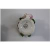Image 7 : Bone China Floral - Randor, Vintage Footed Glass Bowl with Silver Overlay Leaves - some damage on Ra