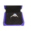 Image 2 : Sterling Silver .5ct Blue Moissanite Ring - Size 7