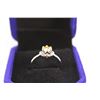 Image 2 : Sterling Silver /5ct Yellow Moissanite Ring - Size 7