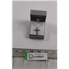 Image 1 : Sterling Silver Cubic Zirconia Cross Pendant and Necklace - 18"