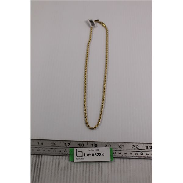 Rope a Dope Gold Plated 4mm Chain - 24 