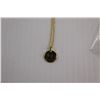 Image 2 : Gold Plated Astrology Libra Pendant with Chain - 16"