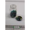 Image 1 : Half a Jar of Blue Marbles