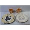 Image 5 : (2) Fire King Mugs, (2) Collector Plates