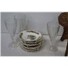 Image 2 : Stemware, Mug, (5) Collector Plates, Coasters, Wooden Plant Stand