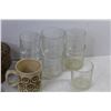 Image 2 : (7) Glasses, (4) Mugs, Covered Dish on Pedestal, etc.