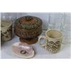 Image 3 : (7) Glasses, (4) Mugs, Covered Dish on Pedestal, etc.