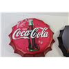 Image 2 : (2) Small Coca-Cola Bottle Cap Signs