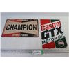 Image 1 : (2) Metal Signs - Castrol, Champion