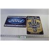 Image 1 : (2) Metal Signs - Ford, Chevrolet