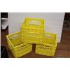 Image 4 : * (3) Yellow Milk Crates, (1) Folding Black Tote, (1) Tote - No Lid