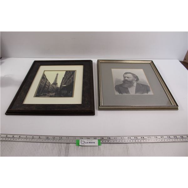 (2) Framed Prints - 15  x 18 , 14  x 16 