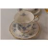 Image 6 : (5) Tea Cups & Saucers (Paragon, Gladstone China (Cracked Cup), Windsor Bone China, Queen Anne Bone 