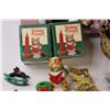 Image 3 : Easter & Christmas Decor - Vintage Candle Holders, Rocking Horse Decorations, Wreaths, Basket, Lace 