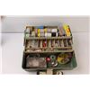 Image 1 : Vintage Plano 4200 Tackle Box with contents - Flies, Snell Tying beads, Split Weights, Bobbers, Swiv
