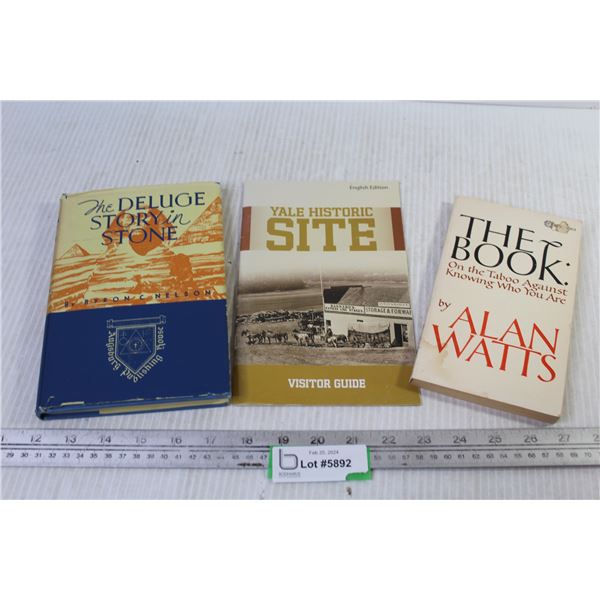 (2) Books - The Deluge Story in Stone - The Book - Visitors Guide to Yale Historic Site