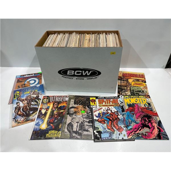 Bulk Lot of Over 100 Comic Books, Many Boarded in Protective Sleeves