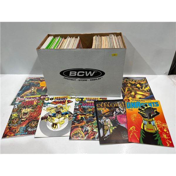 Bulk Lot of Over 100 Comic Books, Many Boarded in Protective Sleeves