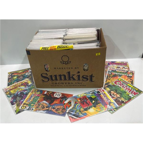 Bulk Lot of Over 100 Comic Books, Many Boarded in Protective Sleeves