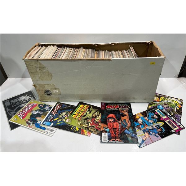 Bulk Lot of Over 100 Comic Books, Many Boarded in Protective Sleeves