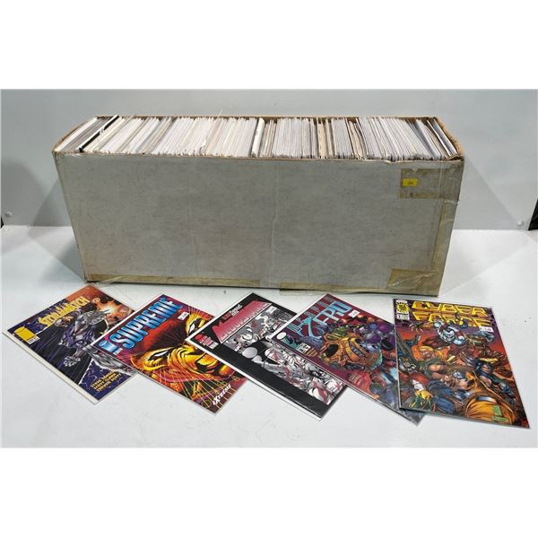 Bulk Lot of Over 100 Comic Books, Many Boarded in Protective Sleeves