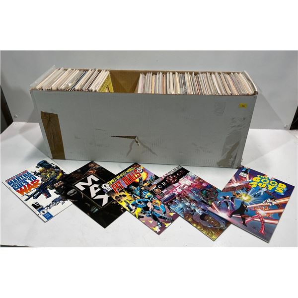 Bulk Lot of Over 100 Comic Books, Many Boarded in Protective Sleeves