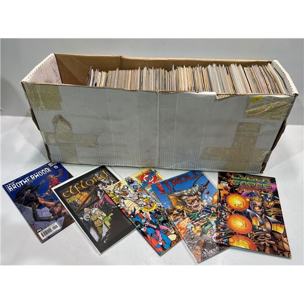 Bulk Lot of Over 100 Comic Books, Many Boarded in Protective Sleeves