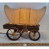 Image 3 : FOLK ART COVERED WAGON LAMP W/ HORSES & DRAW BAR