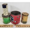 Image 2 : LOT OF 4 - TIN CANS - INCL ROSE, MAPLE LEAF, SAIL & C.M. POST