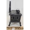 Image 2 : CRESENT CAST IRON  MINIATURE STOVE W/ ACCESSORIES