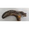 Image 4 : CARVED WOODEN WALKING STICK W/ CROCODILE POMMEL