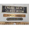 Image 1 : LOT OF 3 - ENGINE & ENGINEER RAILWAY SIGNS - INCL BRONZE & CAST IRON