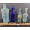 Image 2 : LOT OF 4 - EMBOSSED INK, WORCESTERSHIRE, ELIXIR IRON & COBALT BOTTLES